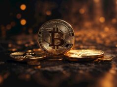 DeFi — революция в финансах — возможности и риски a bitcoin sitting on top of a pile of gold coins